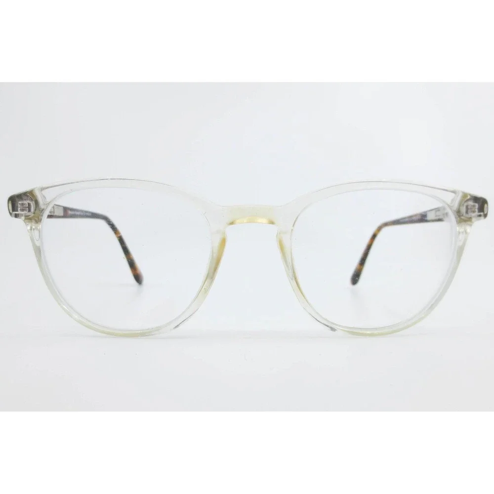 Revolution Eyewear Davis CLR Clear Tortoise Round Eyeglass Frames 49-20-140